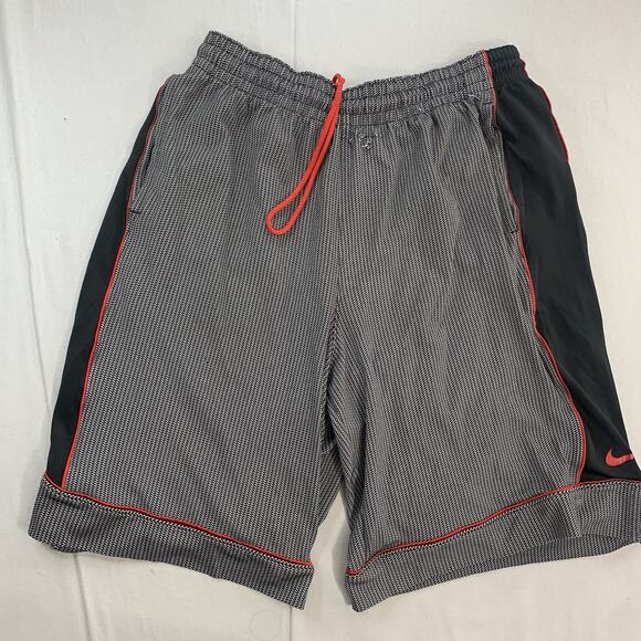 Nike Men's Basketball Athletic Gym Shorts Color Gray & Red Size XXL - Picture 1 of 8